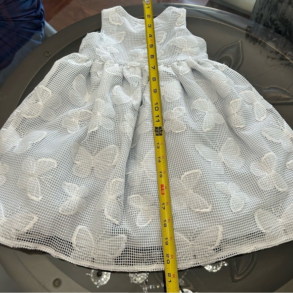 🍭Toddler occasion dress. Elegant Butterfly overlay with light blue lining 2T - Picture 6 of 10